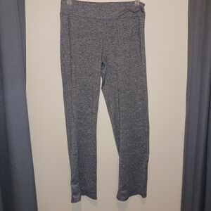 Champion Women Heather Gray yoga Athletic Pants Large Spandex Athleticwear
